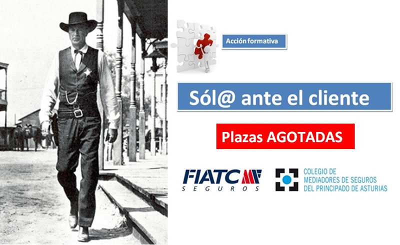 Plazas agotadas - Evento: Solo ante el cliente en el Colegio de Mediadores de Seguros de Asturias